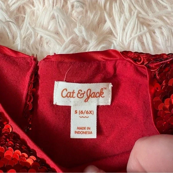 cat and jack red sequin dress Toddler Girls' Sequin Dress